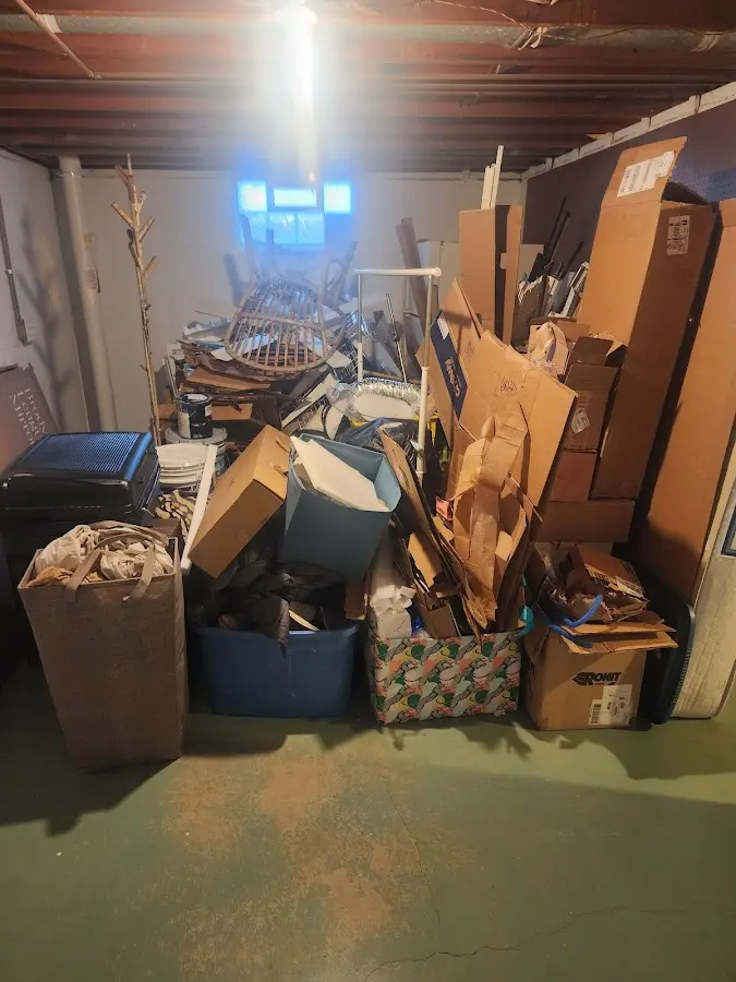 Roll-off dumpster container at job site for 20 Yard Dumpster Rental in Coplay